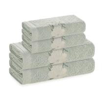 Kit Jogo De Toalhas Karsten 4 Peças Banho e Rosto Yuna Fio Cardado