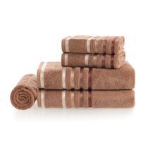 Kit Jogo De Toalhas Karsten 5 Peças Banhão Rosto e Piso Lumina Fio Penteado