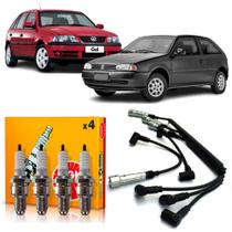 Kit Jogo De Velas e Cabo De Velas Gol Mi 1.0 8v 1997 a 2005 Com Distribuidor ILM - NGK Kit Jogo De Velas e Cabo De Velas Gol Mi 1.0 8v 1997 a 2005 Com Distribuidor ILM - NGK