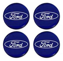 Kit Jogo Emblema Ford Resinado Calota Roda 48mm