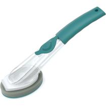 Kit Jogo Esponja E Escova Com Dispenser Detergente 3 Peças