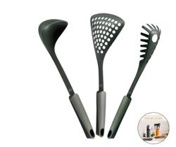 Kit Jogo Espumadeira Pegador Tipo Concha Utensílios Preparação Cozinha - 99197 Coza Kit Jogo Espumadeira Pegador Tipo Concha Utensílios Preparação Cozinha - 99197 Coza