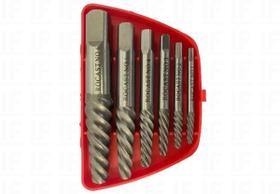 Kit Jogo Extrator Saca Parafusos Quebrados Danificados 6 Pçs
