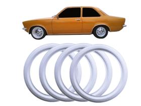 Kit Jogo Faixa Banda Branca Pneu Aro 13 Corcel Chevette Fiat Corcel Gol Voyage 4 Unidades