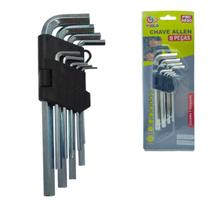 Kit Jogo Ferramentas Chave Hexagonais Allen p/ Bicicleta Bike Ciclismo 9pçs 1.5 a 10mm