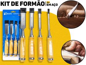 Kit Jogo Formão 4 Peças Bramix 1" 3/4" 1/2" 1/4" Profissional P/ Marcenaria Artesanato Carpintaria Trabalhos Em Madeira Kit Jogo Formão 4 Peças Bramix 1" 3/4" 1/2" 1/4" Profissional P/ Marcenaria Artesanato Carpintaria Trabalhos Em Madeira