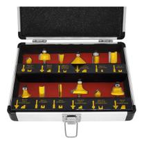Kit Jogo Fresa Para Tupia de Madeira haste 1/4 Pol. 12 Peças