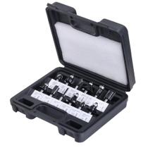 Kit Jogo Fresas Para Tupia Madeira 12 Peças Haste 6mm Kit Com Maleta em Madeira