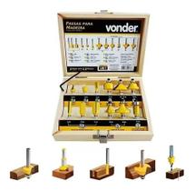 Kit Jogo Fresas Para Tupia Madeira 12 Peças Haste 6mm Vonder Kit Jogo Fresas Para Tupia Madeira 12 Peças Haste 6mm Vonder