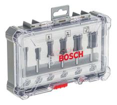 Kit Jogo Fresas Retas Bosch Standard Encaixe 1/4 6 Peças Nf