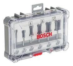 Kit Jogo Fresas Retas Bosch Standard Encaixe 1/4 6 Peças Nf