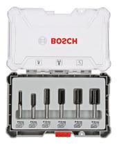 Kit Jogo Fresas Retas Bosch Standard Encaixe 6mm 6 Peças Nf