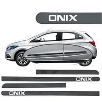 Kit Jogo Friso Lateral Acessórios Protetor de Porta Chevrolet Onix Cor Original