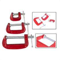 Kit Jogo Grampo Sargento 1,2 e 3 Pols Aço Doce Ferro Fundido