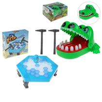 Kit Jogo Infantil 2 Jogos Crocodilo e Quebra Gelo Pinguim Kit Jogo Infantil 2 Jogos Crocodilo e Quebra Gelo Pinguim