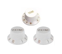 Kit Jogo Knobs Branco 2 Volumes 1 Tone