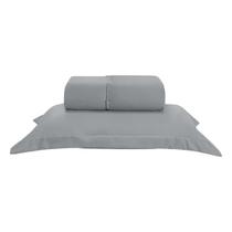Kit Jogo Lençol 300 fios Solteiro Cama 2 Peças Elástico Toda Volta Fronha Aba Americana Varias Cores