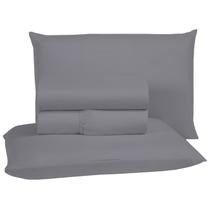 Kit Jogo Lençol Cama Box Casal 400 Fios Aveludado 04 Peças 30CM Altura