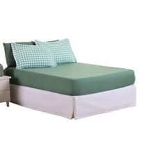 Kit Jogo Lençol Conjunto Roupa Cama Casal Queen 5 Pçs Elastico Fronha 400 Fios Basico Decoração Luxo