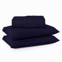 Kit Jogo Lençol Roupa Cama Casal Padrao 3 Pçs Elastico Fronha Basico Liso Simples 200 Fios Macio