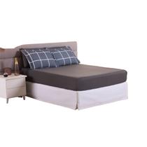 Kit Jogo Lençol Roupa Cama Casal Super King 5 Pçs Elastico Fronha Decoração 200 Fios Toque Seda Luxo