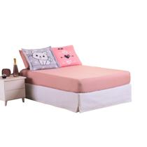 Kit Jogo Lençol Roupa Cama Casal Super King 5 Pçs Elastico Fronha Decoração Basica Simples 200 Fios