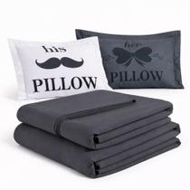 Kit Jogo Lençol Roupa Cama Casal Super King 5 Pçs Elastico Fronha Decoração Basica Simples 200 Fios