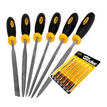 Kit Jogo Lima Agulha 150mm Ourives Micromecânica Cabo Plástico com 6 peças - Vonder