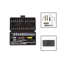 Kit Jogo Maleta de Ferramentas 1/4 Pol 48 Peças Profissional Kit Jogo Maleta de Ferramentas 1/4 Pol 48 Peças Profissional