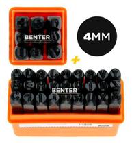 Kit Jogo Marcador Punção 36Pcs Alfanumérico 4Mm Letra Numero