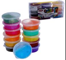 Kit Jogo Massinha Gel Slime com 12 potes (sai 2,09 a unid no kit) Kit Jogo Massinha Gel Slime com 12 potes (sai 2,09 a unid no kit)