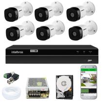 Kit jogo Monitoramento 6 Câmeras Vigilância Cftv 720p Dvr Multi Hd 8 Canais