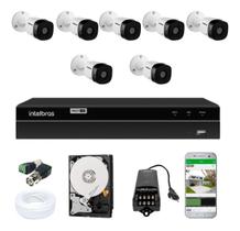 Kit Jogo Monitoramento Via App Remoto 7 Câmeras 720p Dvr Multi Hd 8 Canais