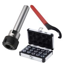 kit jogo pinças er25 15 pcs + haste paralela 20x100 + chave