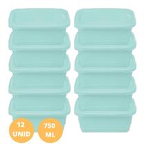 Kit jogo pote retangular 750ml com 12 peças