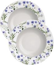 Kit Jogo Pratos Fundo Sopa 2 Pessoas 2Peças Ana Alice 23cm