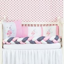 Kit Jogo Protetor Berço Céu Feliz Menina Menino Com Edredom 7 Peças Kit Jogo Protetor Berço Céu Feliz Menina Menino Com Edredom 7 Peças