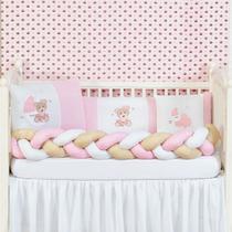 Kit Jogo Protetor Berço Urso No Céu Menina Menino 6 Peças Kit Jogo Protetor Berço Urso No Céu Menina Menino 6 Peças