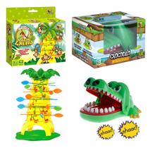 Kit Jogo Pula Macaco + Jogo Croc Croc Crocodilo Morde Dedo - Art Brink