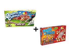 Kit Jogo Quebra Cabeça Circo + Face a Face - IOB Kit Jogo Quebra Cabeça Circo + Face a Face - IOB