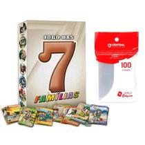 Kit Jogo Sete Família Educativo E Raciocínio 100 Sleeve Proteção Board Game Ludens Spirit
