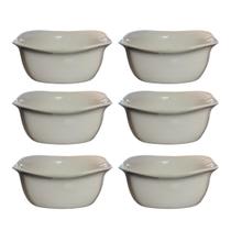 Kit jogo sobremesa 6 pçs Tigela Quadrada 213ml - Porcelana Kit jogo sobremesa 6 pçs Tigela Quadrada 213ml - Porcelana