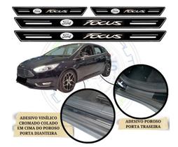 Kit Jogo Soleira Adesiva Platinum Ford New Focus - 8 peças