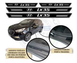 Kit Jogo Soleira Adesiva Platinum Hyundai IX35 - 8 peças