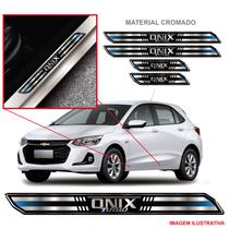 Kit jogo soleira protetor carro onix turbo resinado