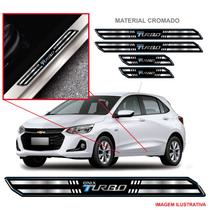 Kit jogo soleira protetor carro turbo onix resinado