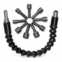 Kit Jogo Soquete 9pç Extensão Flexivel Parafusadeira Conserto Manutenção Kit Jogo Soquete 9pç Extensão Flexivel Parafusadeira Conserto Manutenção