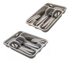 Kit Jogo Talheres Faqueiro Porta 25 Peças Cozinha Vermelho Inox Kit Jogo Talheres Faqueiro Porta 25 Peças Cozinha Vermelho Inox