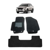 Kit Jogo Tapete Carro 3 Peças Carpete Hyundai Creta 17 - 25 Kit Jogo Tapete Carro 3 Peças Carpete Hyundai Creta 17 - 25