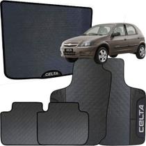Kit Jogo Tapete Celta 2000 a 2015 4 Peças + Tapete Porta Mala Emborrachado Automotivo Personalizado Kit Jogo Tapete Celta 2000 a 2015 4 Peças + Tapete Porta Mala Emborrachado Automotivo Personalizado
